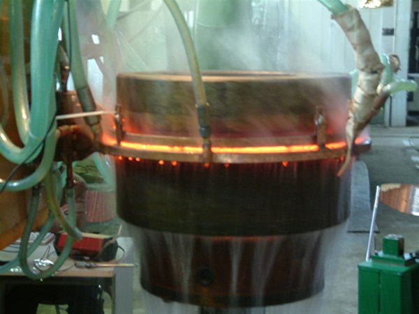 Airplane set induction heat treatment process